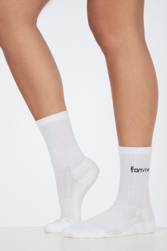 1-Pack Hvite Sky Knit Sokker - sokker for dame - Hvit - Famme